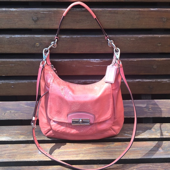 Coach Pink salmon color leather handbag - Picture 2 of 2